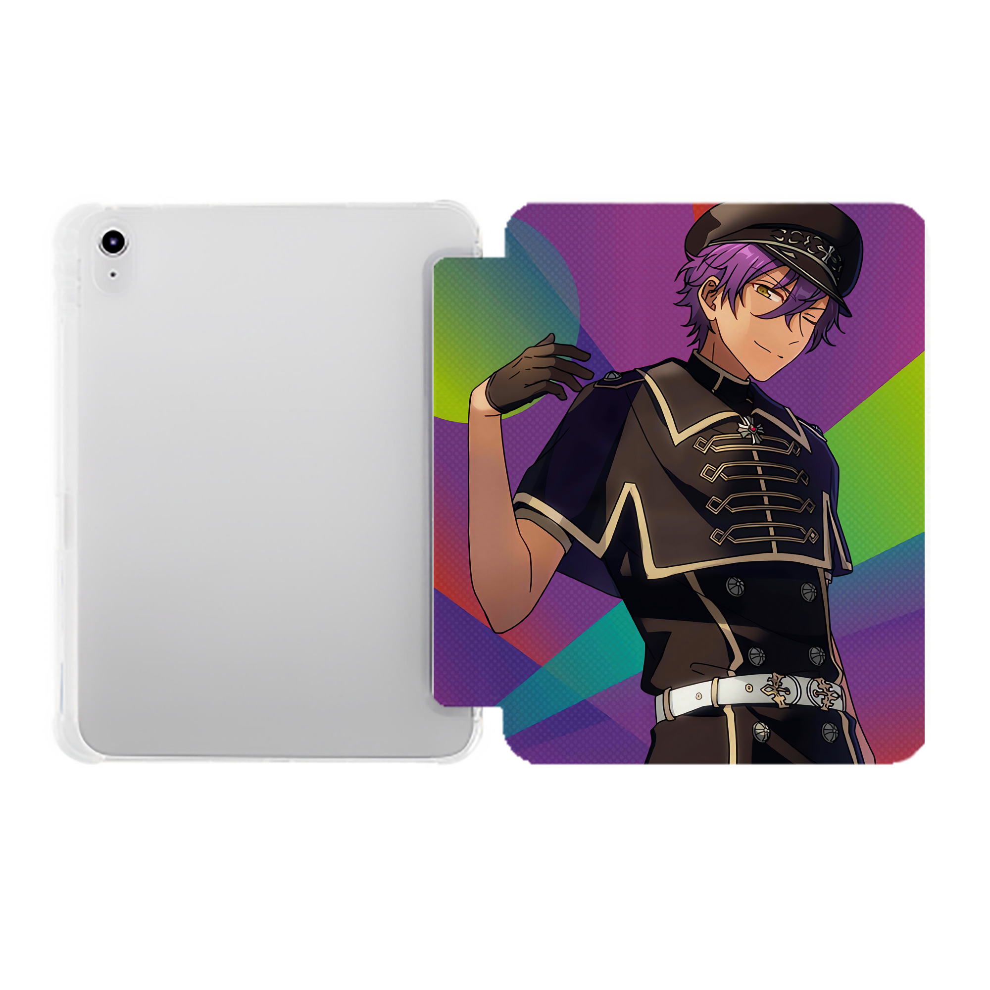 （画像用） あんさんぶるスターズ! Ensemble Stars IPad ケース ペン収納付き 三つ折りスタンド PUレザー×シリコン 対応機種9.5/10.5/10.9インチ